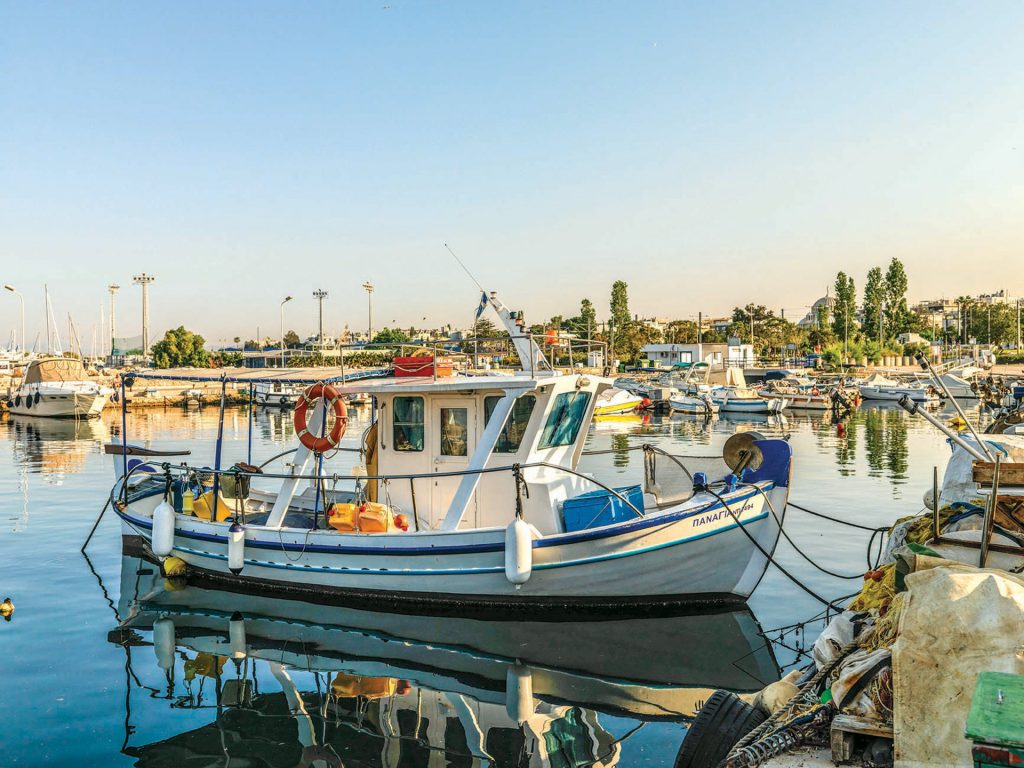 The small fishing boat marina. 