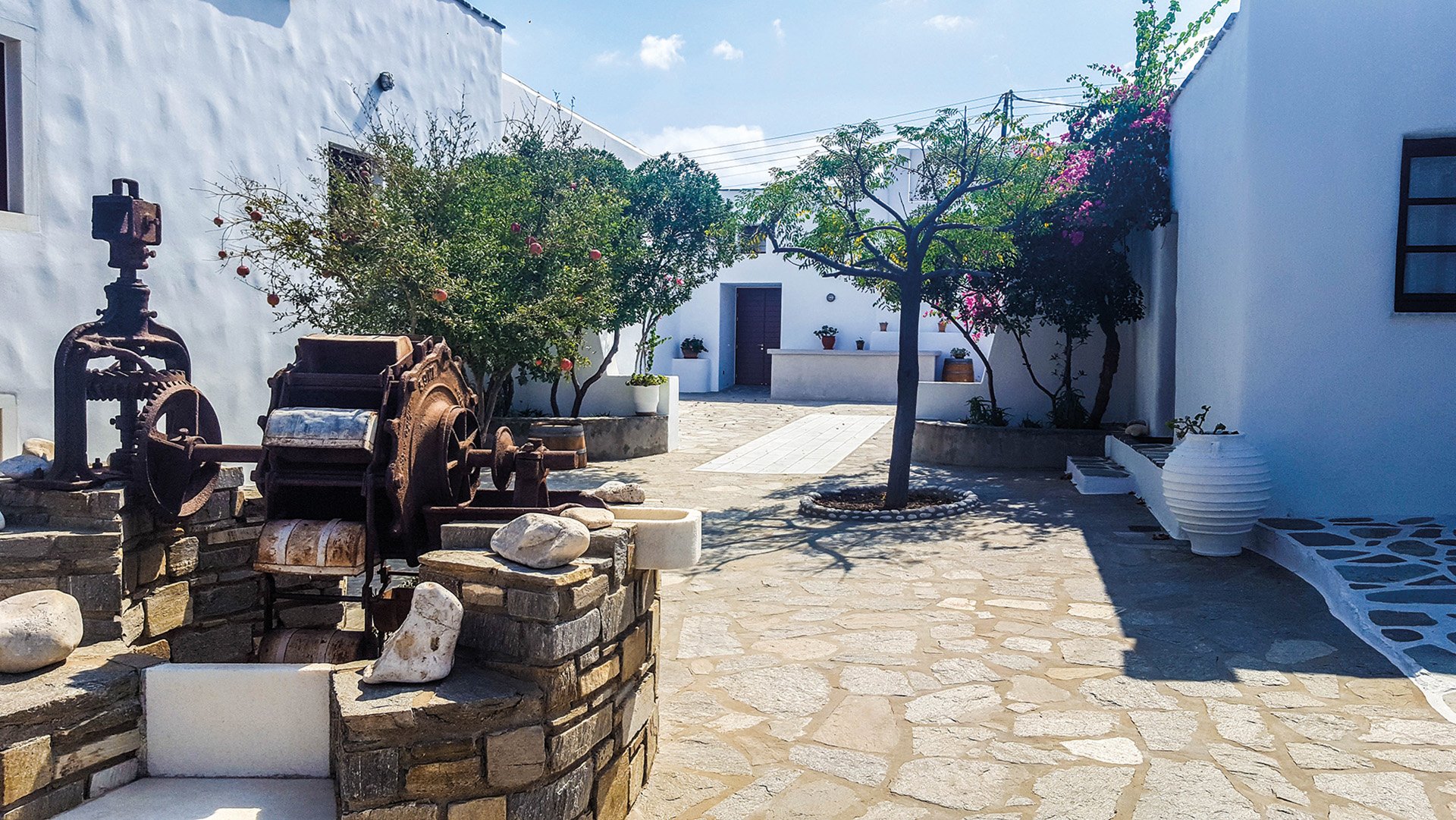 Old equipment as a historical site.