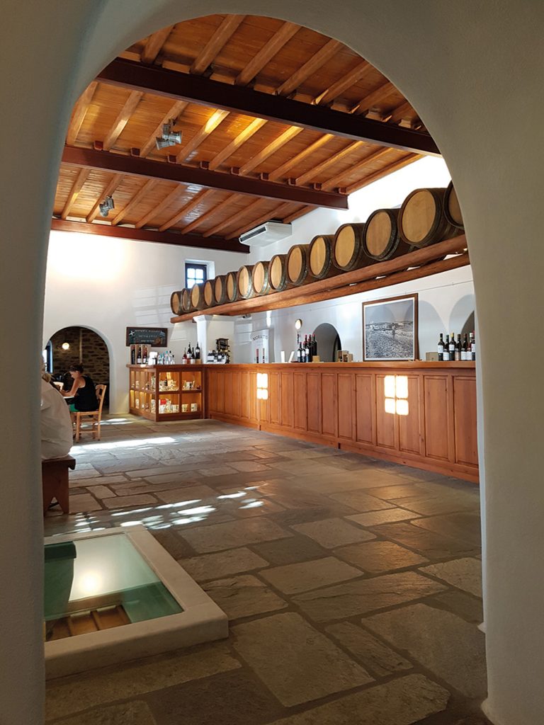 Inside the Moraitis Winery.