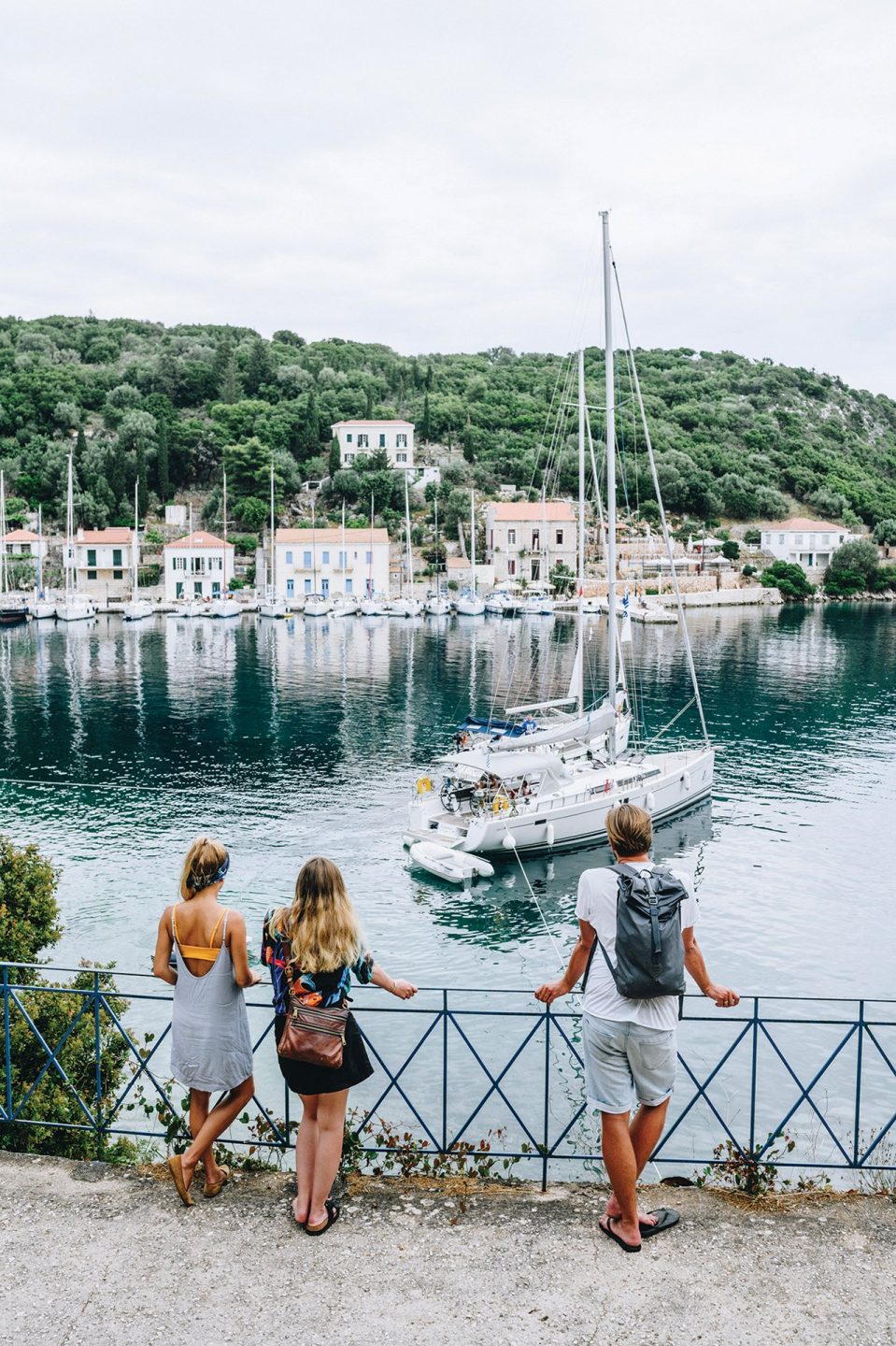 Gazing at the picturesque Kioni in Ithaca. 