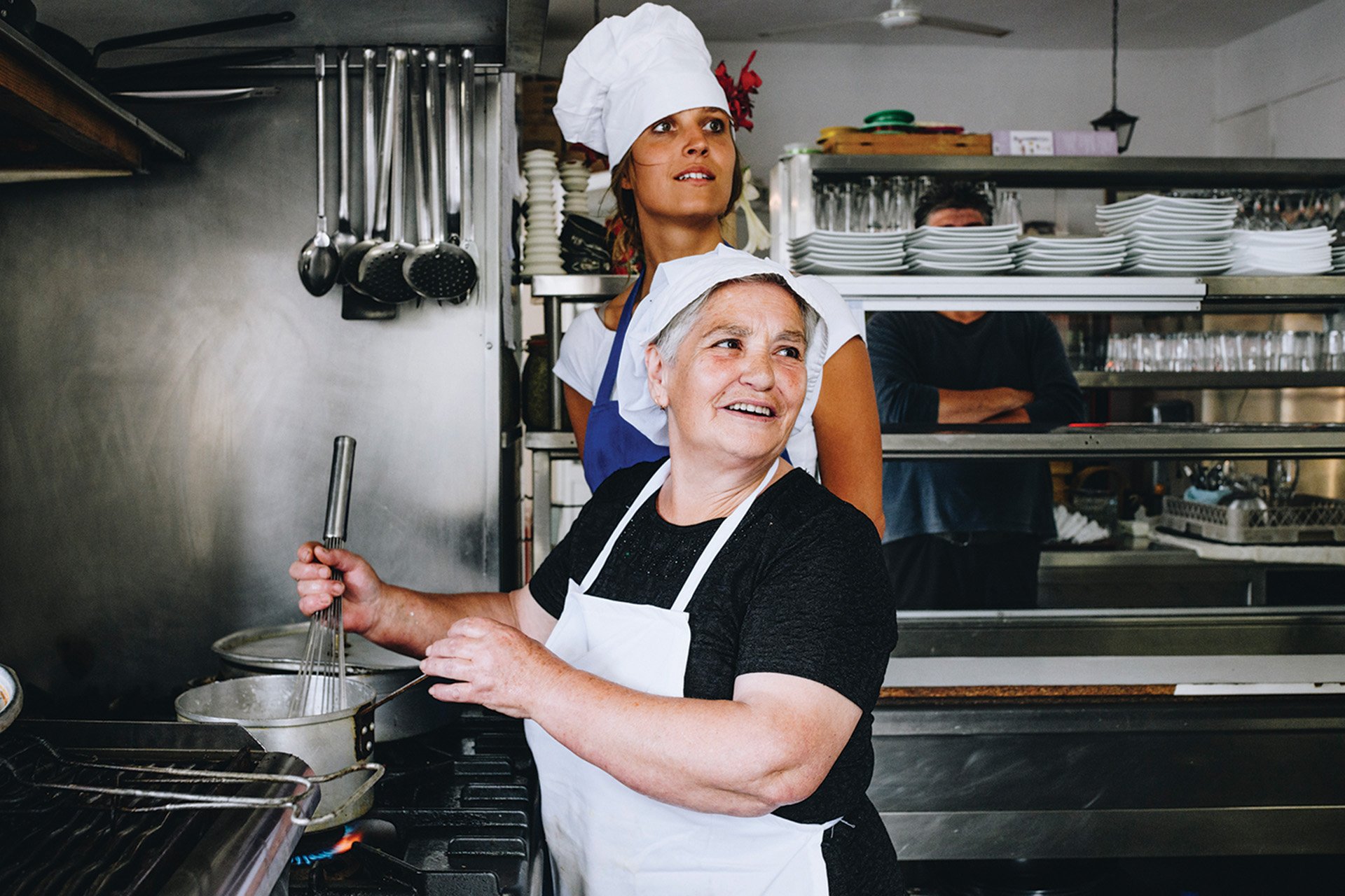 Cooking with a greek yiayia. 