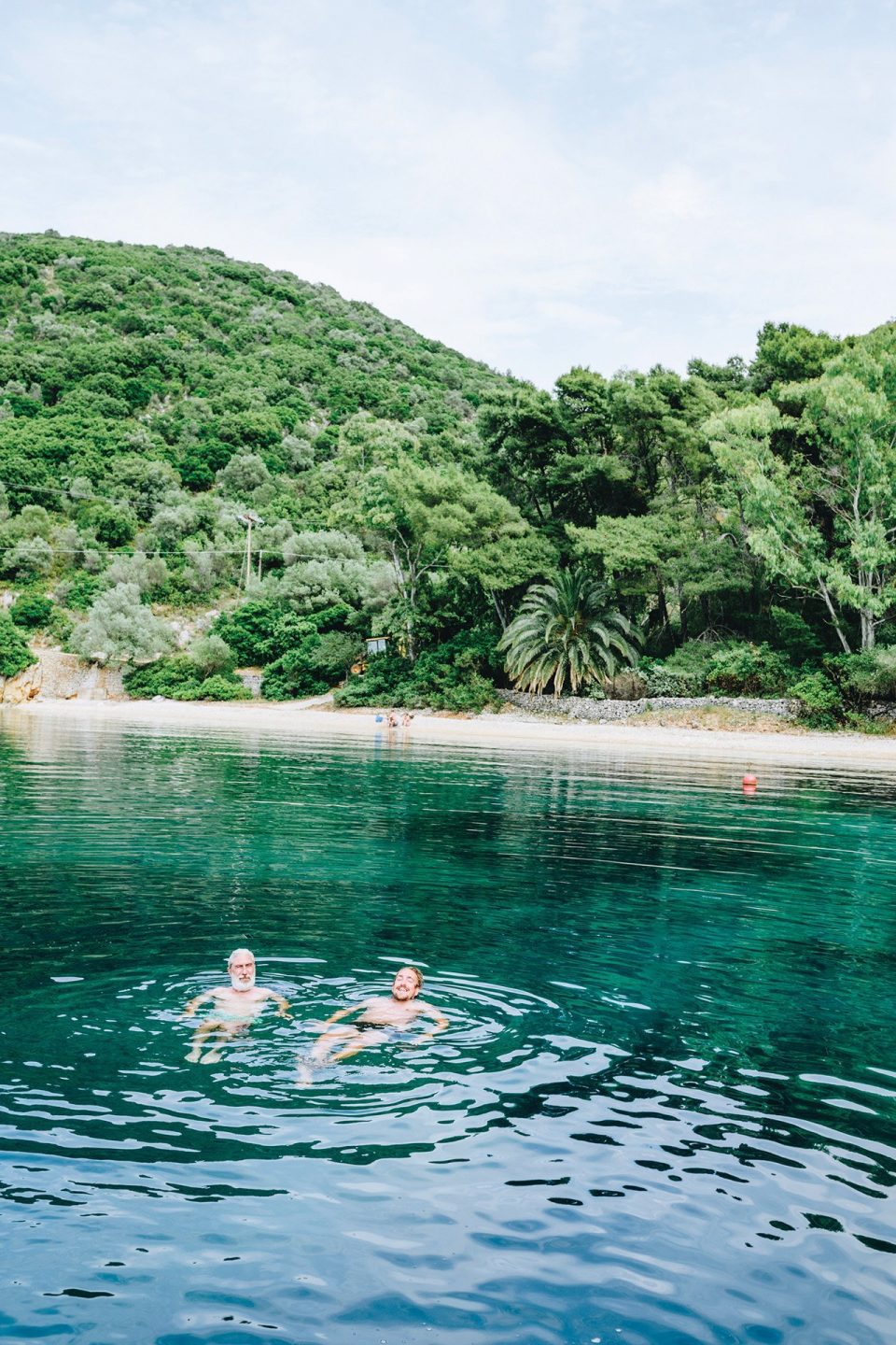 Swimming in the waters of Ionian sea. 