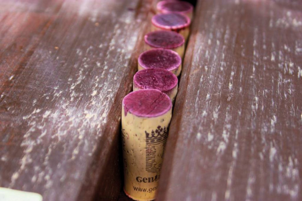 During the bottling process.